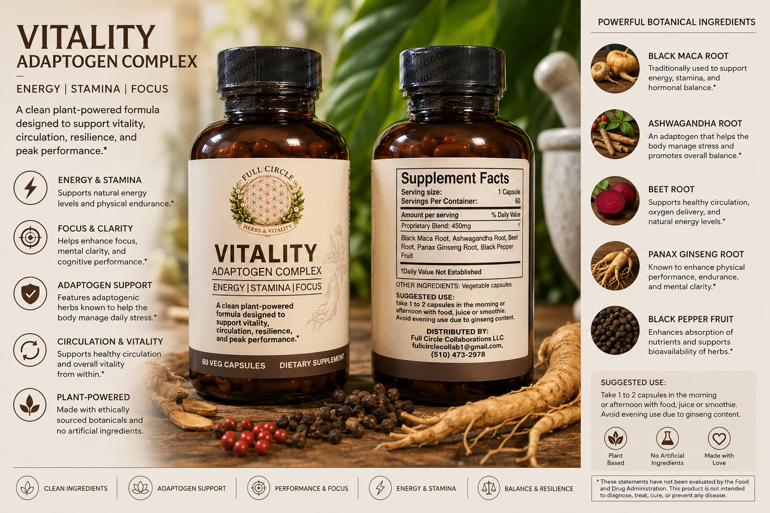 Vitality Adaptogen Complex -60ct