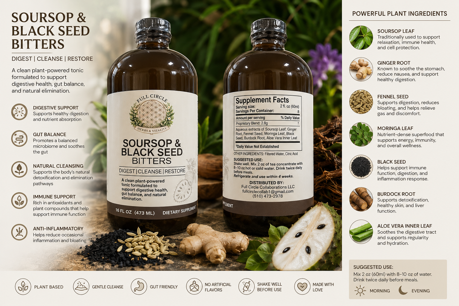 Soursop & Blackseed Bitters -16oz