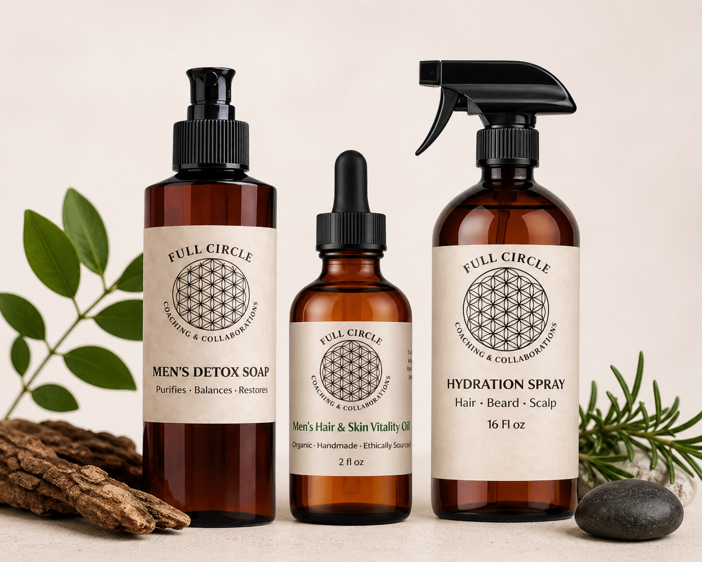 Men’s 3-Step Care System (Hair, Beard & Skin)